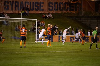 Clemson scored two goals within five-and-a-half minutes, ending Syracuse's hopes of an upset.